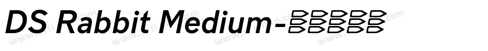 DS Rabbit Medium字体转换